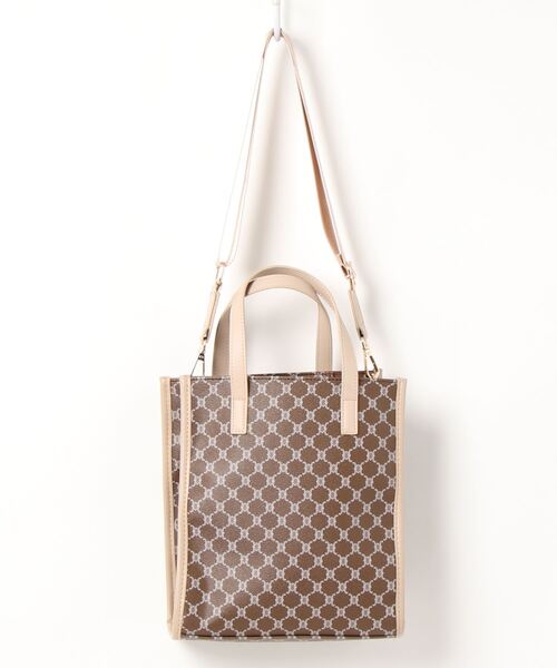 one way（ワンウェイ）の「【oneway】モノグラムボストンバッグ（ボストンバッグ・レディース・ベージュ/オレンジ/ライトブラウン・FREE）」の5枚目の写真