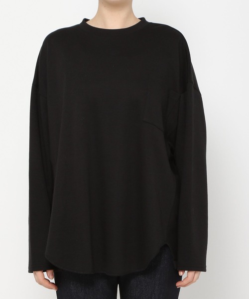 PAGEBOY(ページボーイ)の「ポケットルーズロンT(Tシャツ/カットソー・レディース・ブラック/オフホワイト/ブルー・FREE)」の9枚目の写真