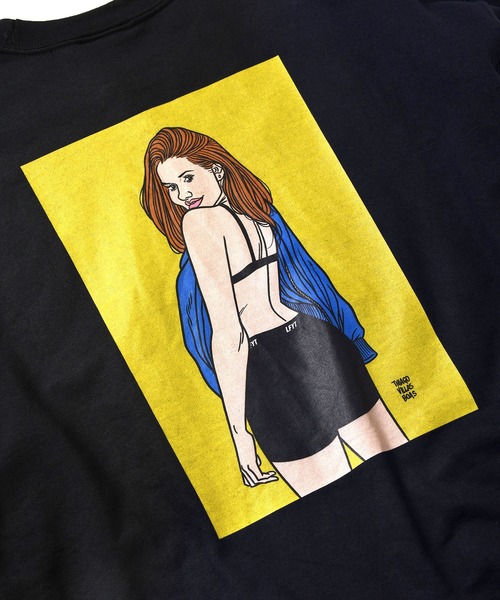 Lafayette（ラファイエット）の「ZOZOTOWN 限定受注商品 LFYT ラファイエット [Lafayette] - LFYT × チアゴビアスボラス [THIAGO VILLAS BOAS] コラボ ボクサー ガール クルーネック スウェット スウェットシャツ [BOXERS GIRL CREWNECK SWEAT]（スウェット・メンズ・ライトブルー/ブラック/パープル・SMALL/MEDIUM/LARGE/X-LARGE/XX-LARGE）」の12枚目の写真