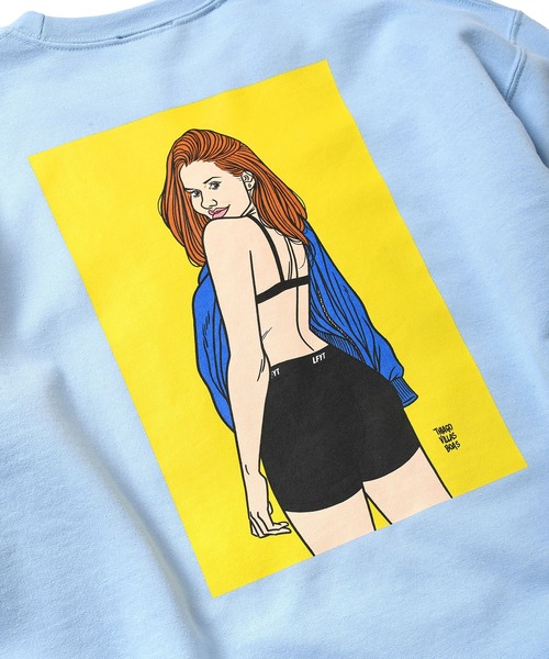 Lafayette（ラファイエット）の「ZOZOTOWN 限定受注商品 LFYT ラファイエット [Lafayette] - LFYT × チアゴビアスボラス [THIAGO VILLAS BOAS] コラボ ボクサー ガール クルーネック スウェット スウェットシャツ [BOXERS GIRL CREWNECK SWEAT]（スウェット・メンズ・ライトブルー/ブラック/パープル・SMALL/MEDIUM/LARGE/X-LARGE/XX-LARGE）」の16枚目の写真