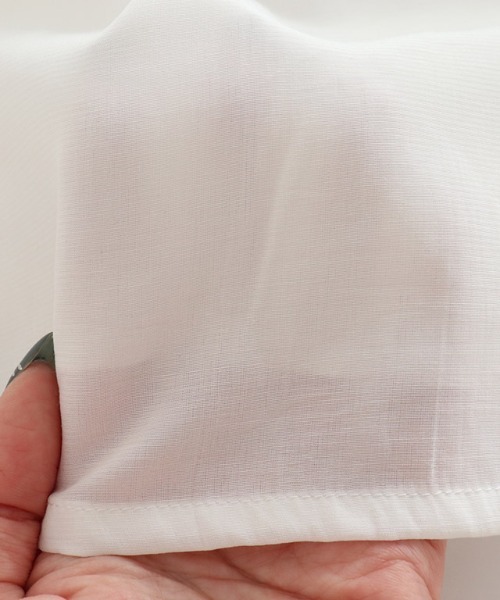 Pierrot(ピエロ)の「バンドカラーフレアシャツワンピース(シャツワンピース・レディース・オフホワイト/ブラック/ミント/イエロー・M/L/PM)」の18枚目の写真