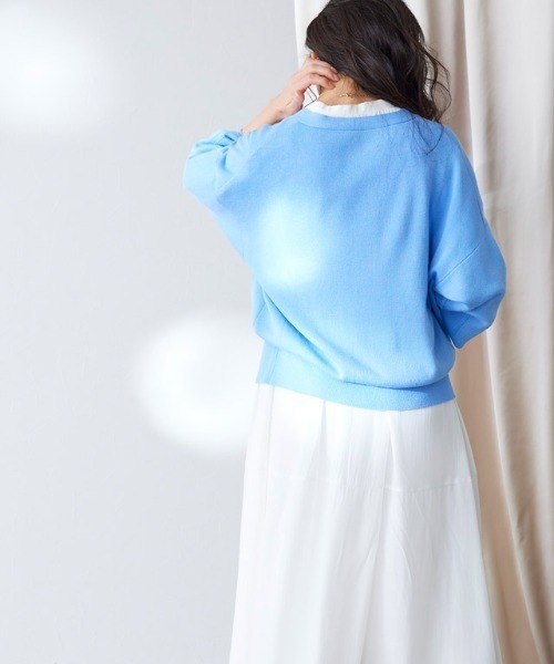 Pierrot(ピエロ)の「バンドカラーフレアシャツワンピース(シャツワンピース・レディース・オフホワイト/ブラック/ミント/イエロー・M/L/PM)」の10枚目の写真