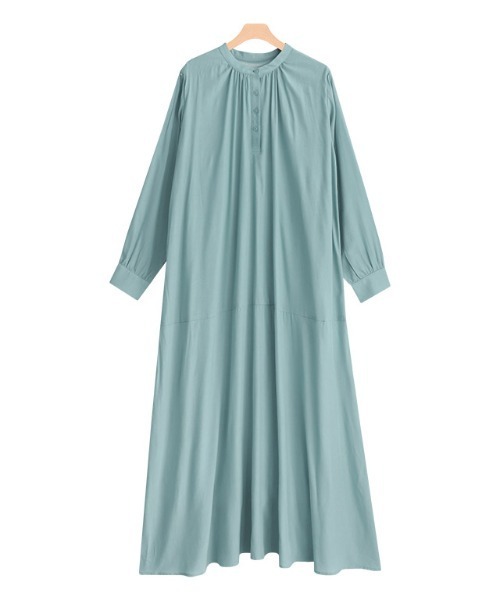 Pierrot(ピエロ)の「バンドカラーフレアシャツワンピース(シャツワンピース・レディース・オフホワイト/ブラック/ミント/イエロー・M/L/PM)」の22枚目の写真