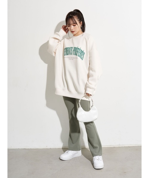 earth music&ecology（アースミュージックアンドエコロジー）の「バックスリットフレアパンツ（その他パンツ・レディース・ブラック/ミント/ライトベージュ/ピンク・S/M）」の5枚目の写真