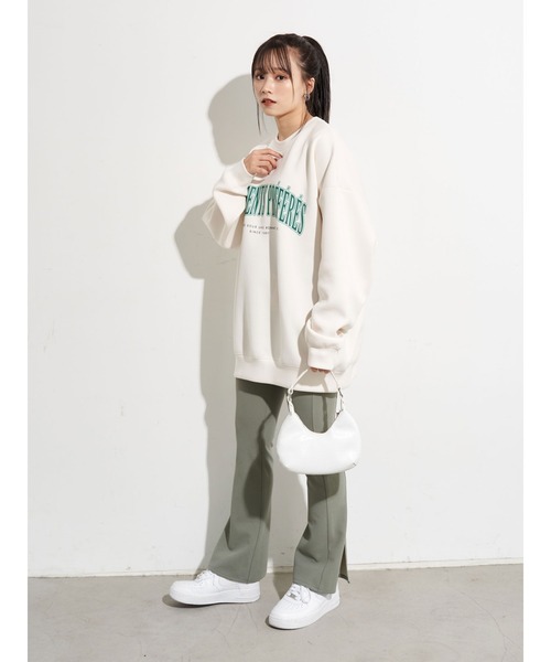 earth music&ecology（アースミュージックアンドエコロジー）の「バックスリットフレアパンツ（その他パンツ・レディース・ブラック/ミント/ライトベージュ/ピンク・S/M）」の11枚目の写真