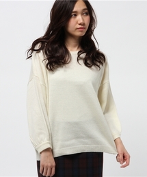 mystic | パフ袖ドルマンプルオーバー(ニット/セーター)