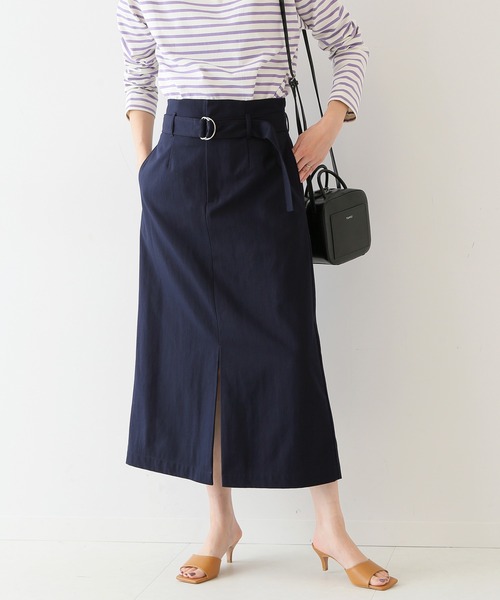 激安の ベルト付タイトスカート ウエストゴム 手洗い可能 スカート Slobe Iena スローブイエナ のファッション 限定販売品 Arenatheatre Net