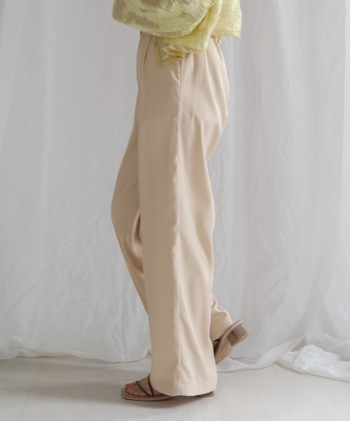 Bab（バブ）の「【セットアップ対応】ベルト付ハイウエストパンツ（その他パンツ・レディース・アイボリー/ライトグリーン・M）」の8枚目の写真