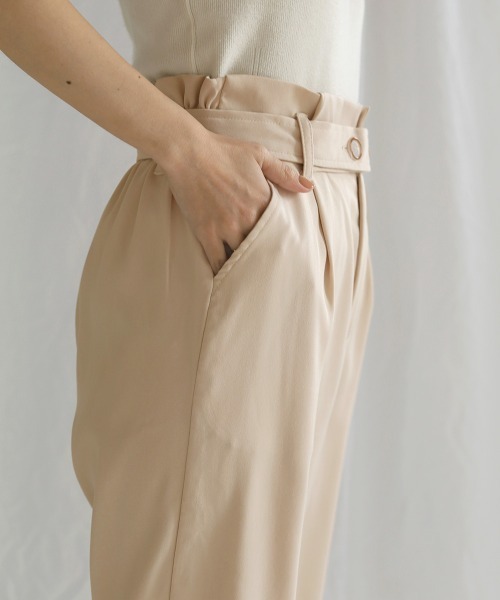 Bab（バブ）の「【セットアップ対応】ベルト付ハイウエストパンツ（その他パンツ・レディース・アイボリー/ライトグリーン・M）」の10枚目の写真
