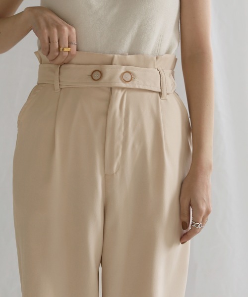 Bab（バブ）の「【セットアップ対応】ベルト付ハイウエストパンツ（その他パンツ・レディース・アイボリー/ライトグリーン・M）」の11枚目の写真