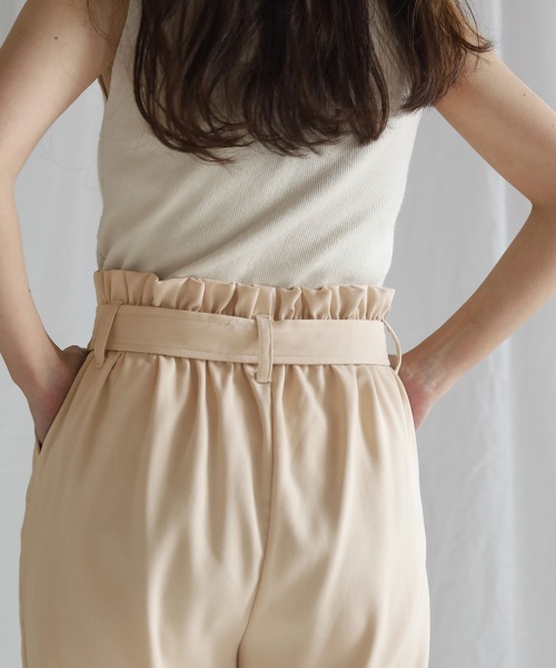 Bab（バブ）の「【セットアップ対応】ベルト付ハイウエストパンツ（その他パンツ・レディース・アイボリー/ライトグリーン・M）」の12枚目の写真
