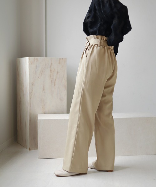 Bab（バブ）の「【セットアップ対応】ベルト付ハイウエストパンツ（その他パンツ・レディース・アイボリー/ライトグリーン・M）」の16枚目の写真