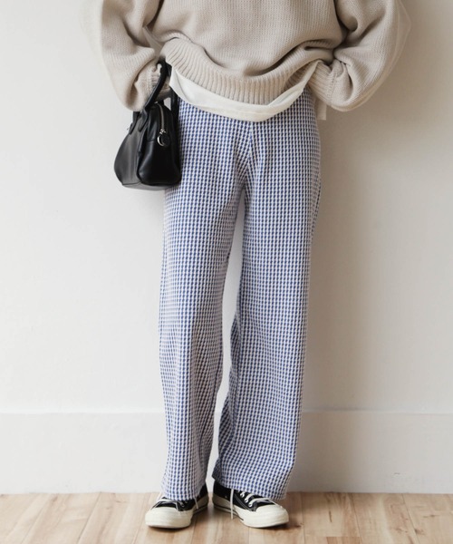 Chillfar(チルファー)の「カットジャガードパンツ(その他パンツ・レディース・ブラック/ベージュ/パープル/オレンジ/ブルー/グリーン/ブラック系/グリーン系・MEDIUM/LARGE)」の7枚目の写真