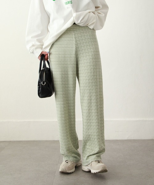 Chillfar(チルファー)の「カットジャガードパンツ(その他パンツ・レディース・ブラック/ベージュ/パープル/オレンジ/ブルー/グリーン/ブラック系/グリーン系・MEDIUM/LARGE)」の6枚目の写真