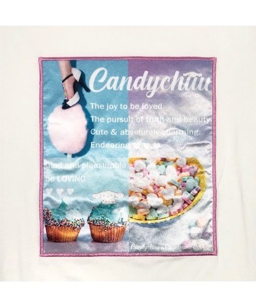 Candychuu(キャンディチュウ)の「シナモロールロンT(Tシャツ/カットソー・キッズ・ホワイト・120/130/140/150/160)」の4枚目の写真