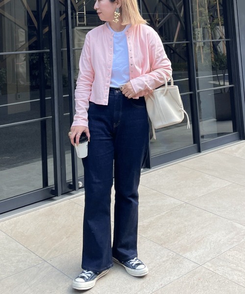 Doux archives（ドゥアルシーヴ）の「［ｗｅｂ限定］スナップボタンコンパクトカーディガン（カーディガン/ボレロ・レディース・ホワイト/ピンク/イエロー/オレンジ/グリーン・FREE）」の11枚目の写真