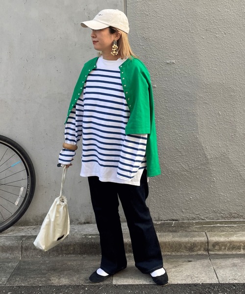 Doux archives（ドゥアルシーヴ）の「［ｗｅｂ限定］スナップボタンコンパクトカーディガン（カーディガン/ボレロ・レディース・ホワイト/ピンク/イエロー/オレンジ/グリーン・FREE）」の6枚目の写真