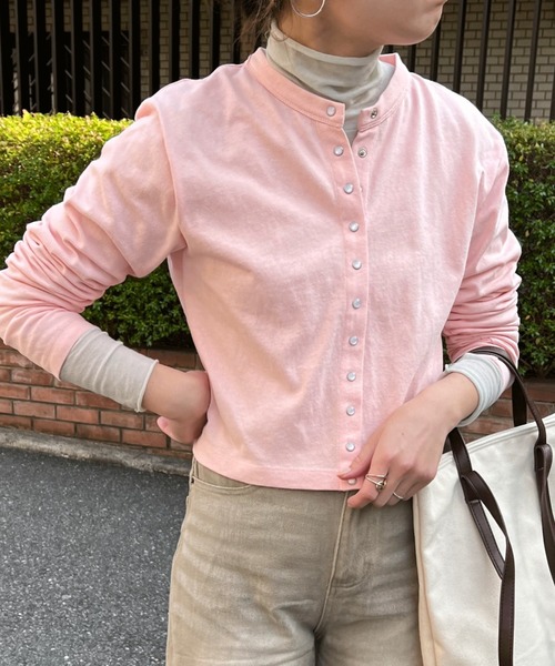 Doux archives（ドゥアルシーヴ）の「［ｗｅｂ限定］スナップボタンコンパクトカーディガン（カーディガン/ボレロ・レディース・ホワイト/ピンク/イエロー/オレンジ/グリーン・FREE）」の22枚目の写真