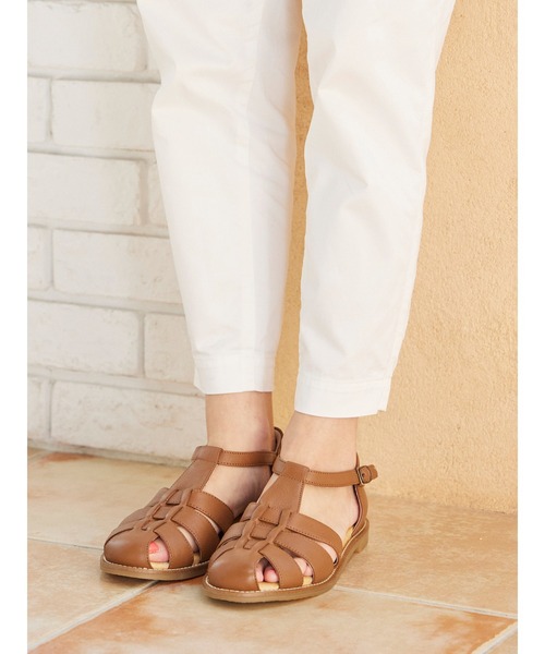 ing（イング）の「【WEB・一部店舗限定】【サスティナブルシリーズ】グルカフラットサンダル（サンダル・レディース・ブラウン/ホワイト/ブラック/ブラック系その他2/ストーン/ホワイト×ブラック/シルバー/ダークブラウン・22.5cm/23.5cm/24.5cm/23cm/24cm）」の9枚目の写真