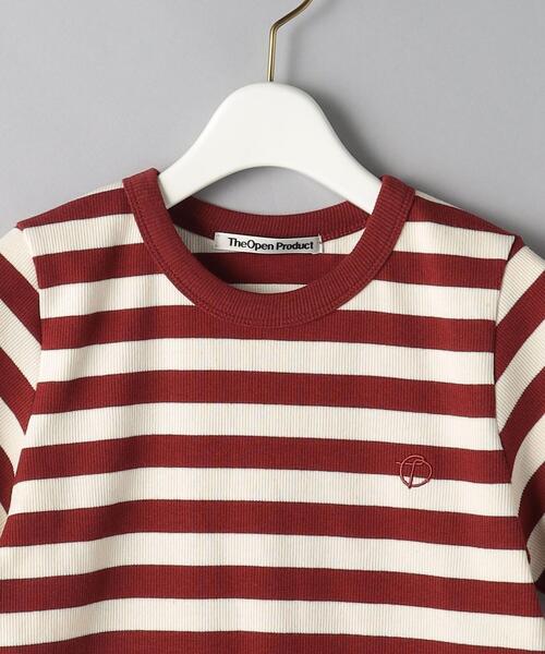 TheOpen Product(ザオープンプロダクト)の「【別注】<TheOpen Product>ボーダー Tシャツ(Tシャツ/カットソー・レディース・ブラック/ワインレッド・FREE)」の19枚目の写真