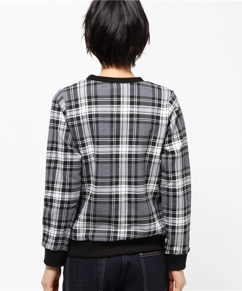 OUTLET(アウトレット)の「【Ciaopanic】チェックプリント裏毛プルオーバー(Tシャツ/カットソー・レディース・グリーン/オレンジ/レッド/ホワイト・FREE)」の7枚目の写真