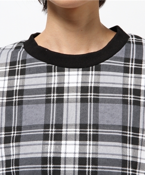 OUTLET(アウトレット)の「【Ciaopanic】チェックプリント裏毛プルオーバー(Tシャツ/カットソー・レディース・グリーン/オレンジ/レッド/ホワイト・FREE)」の8枚目の写真