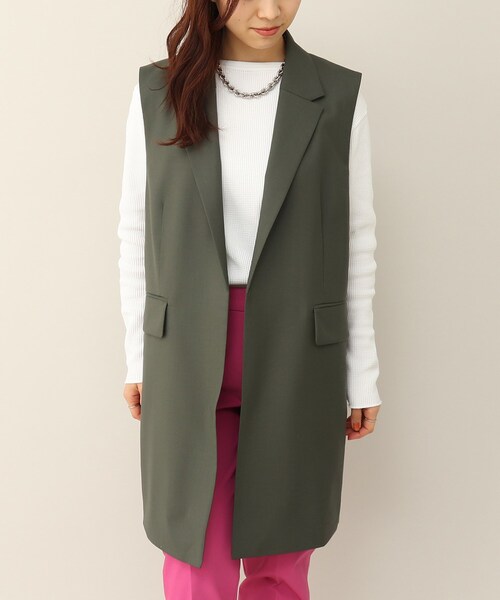 美品☆ AP STUDIO スリーブレスジャケット grove（グローブ）の「◇YUNさんコラボスリーブレスジャケット