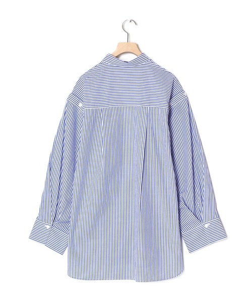 w closet（ダブルクローゼット）の「2WAYスリーブオーバーシャツ（シャツ/ブラウス・レディース・オフホワイト/グリーン/ホワイト×ブルー・FREE）」の7枚目の写真