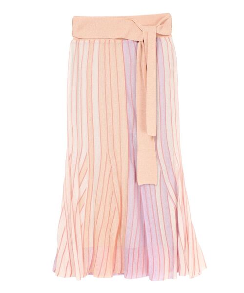 LAGUNAMOON（ラグナムーン）の「シアーグラデーションニットスカート（スカート・レディース・グリーン/ライトブルー/オレンジ・SMALL/MEDIUM）」の12枚目の写真