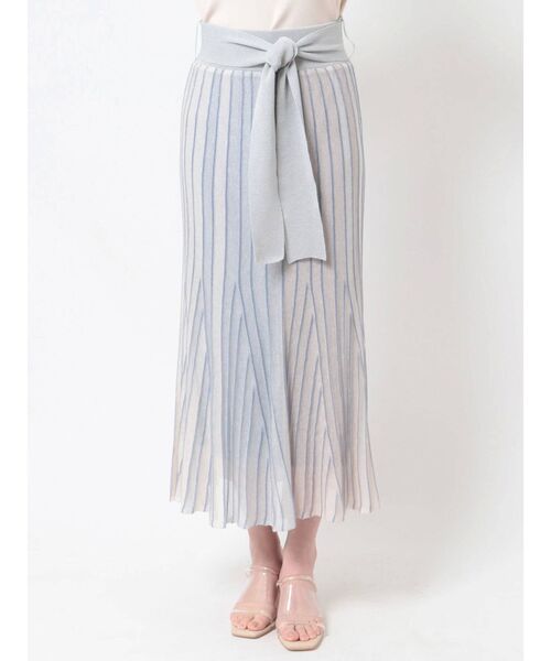 LAGUNAMOON（ラグナムーン）の「シアーグラデーションニットスカート（スカート・レディース・グリーン/ライトブルー/オレンジ・SMALL/MEDIUM）」の13枚目の写真