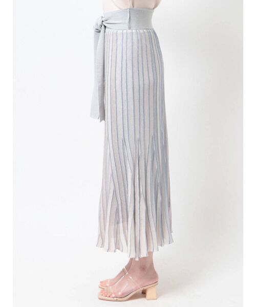 LAGUNAMOON（ラグナムーン）の「シアーグラデーションニットスカート（スカート・レディース・グリーン/ライトブルー/オレンジ・SMALL/MEDIUM）」の15枚目の写真