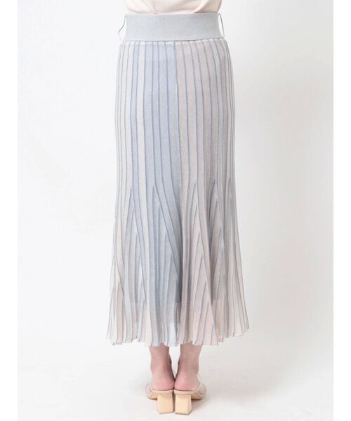 LAGUNAMOON（ラグナムーン）の「シアーグラデーションニットスカート（スカート・レディース・グリーン/ライトブルー/オレンジ・SMALL/MEDIUM）」の7枚目の写真