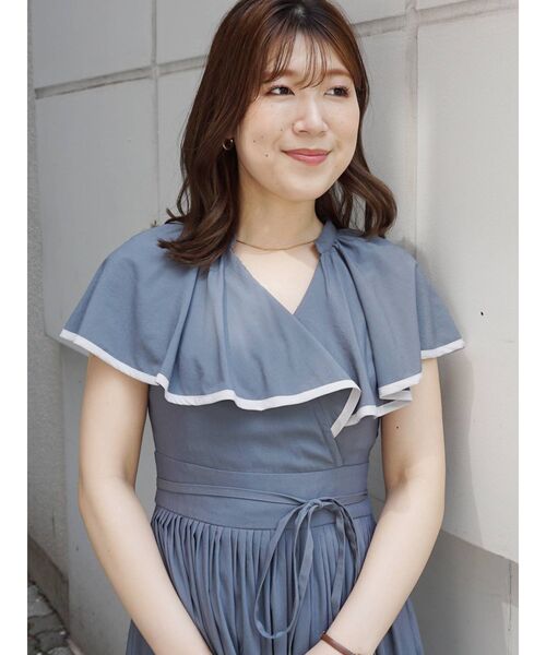 MERCURYDUO（マーキュリーデュオ）の「ラッフルカラーパイピングシャツ