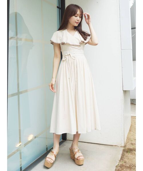 MERCURYDUO（マーキュリーデュオ）の「ラッフルカラーパイピングシャツ