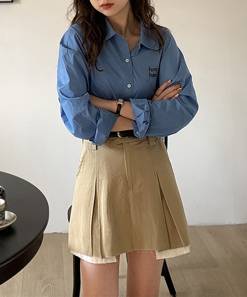 aimoha(アイモハ)の「デザインミニスカート(スカート・レディース・ベージュ/ネイビー・MEDIUM/LARGE/X-LARGE/SMALL)」の19枚目の写真