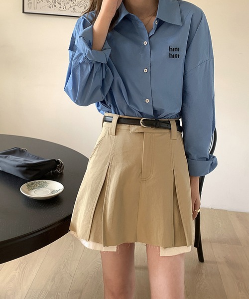 aimoha(アイモハ)の「デザインミニスカート(スカート・レディース・ベージュ/ネイビー・MEDIUM/LARGE/X-LARGE/SMALL)」の18枚目の写真