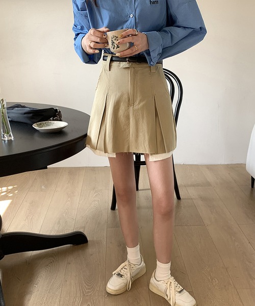 aimoha(アイモハ)の「デザインミニスカート(スカート・レディース・ベージュ/ネイビー・MEDIUM/LARGE/X-LARGE/SMALL)」の17枚目の写真