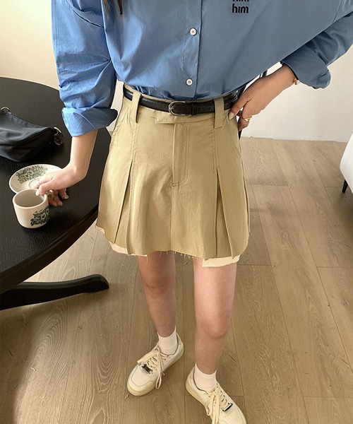 aimoha(アイモハ)の「デザインミニスカート(スカート・レディース・ベージュ/ネイビー・MEDIUM/LARGE/X-LARGE/SMALL)」の16枚目の写真