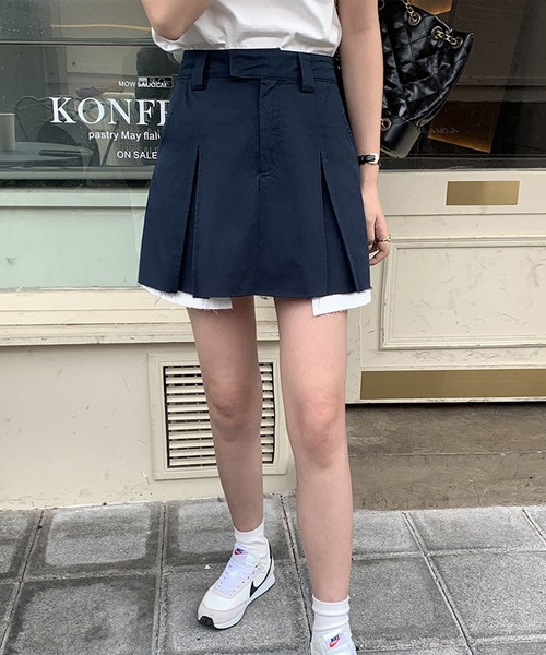 aimoha(アイモハ)の「デザインミニスカート(スカート・レディース・ベージュ/ネイビー・MEDIUM/LARGE/X-LARGE/SMALL)」の11枚目の写真