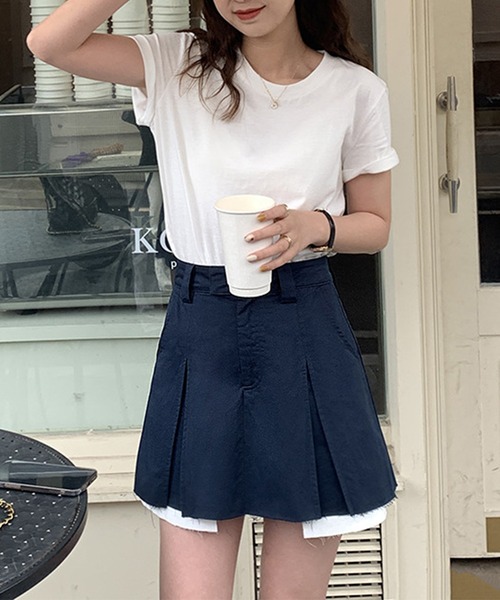 aimoha(アイモハ)の「デザインミニスカート(スカート・レディース・ベージュ/ネイビー・MEDIUM/LARGE/X-LARGE/SMALL)」の10枚目の写真