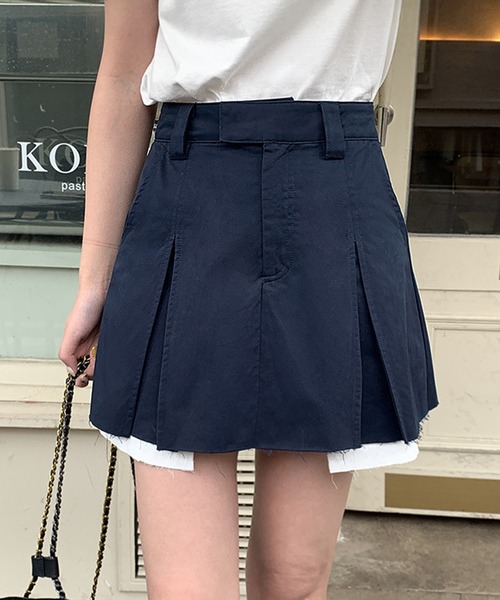 aimoha(アイモハ)の「デザインミニスカート(スカート・レディース・ベージュ/ネイビー・MEDIUM/LARGE/X-LARGE/SMALL)」の9枚目の写真