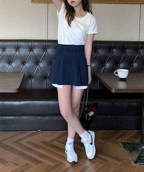 aimoha(アイモハ)の「デザインミニスカート(スカート・レディース・ベージュ/ネイビー・MEDIUM/LARGE/X-LARGE/SMALL)」の8枚目の写真