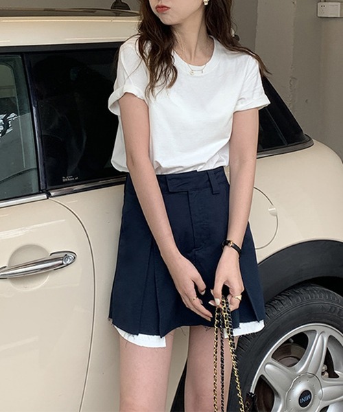 aimoha(アイモハ)の「デザインミニスカート(スカート・レディース・ベージュ/ネイビー・MEDIUM/LARGE/X-LARGE/SMALL)」の6枚目の写真