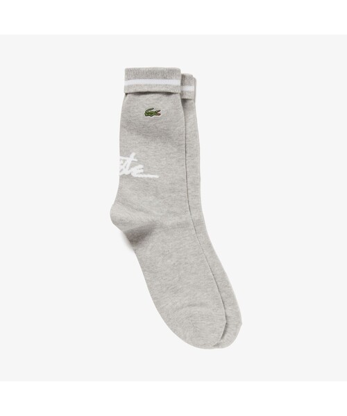 LACOSTE(ラコステ)の「スクリプトブランドネームロゴミドル丈ソックス(ソックス/靴下・メンズ・ホワイト/スカイブルー/ブラック/グレー・27.0cm)」の4枚目の写真