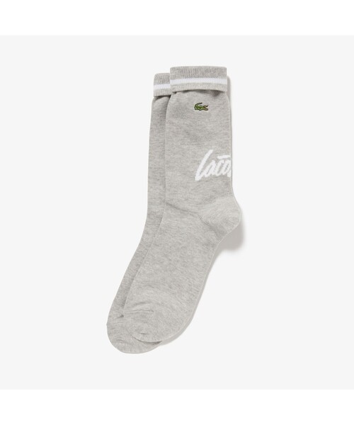LACOSTE(ラコステ)の「スクリプトブランドネームロゴミドル丈ソックス(ソックス/靴下・メンズ・ホワイト/スカイブルー/ブラック/グレー・27.0cm)」の13枚目の写真
