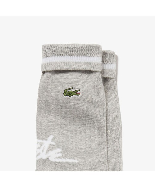 LACOSTE(ラコステ)の「スクリプトブランドネームロゴミドル丈ソックス(ソックス/靴下・メンズ・ホワイト/スカイブルー/ブラック/グレー・27.0cm)」の9枚目の写真