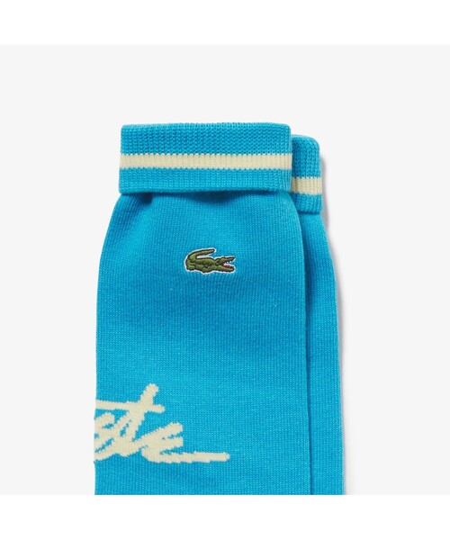 LACOSTE(ラコステ)の「スクリプトブランドネームロゴミドル丈ソックス(ソックス/靴下・メンズ・ホワイト/スカイブルー/ブラック/グレー・27.0cm)」の8枚目の写真
