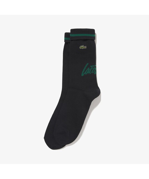 LACOSTE(ラコステ)の「スクリプトブランドネームロゴミドル丈ソックス(ソックス/靴下・メンズ・ホワイト/スカイブルー/ブラック/グレー・27.0cm)」の6枚目の写真