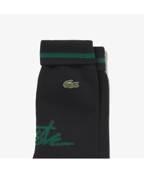 LACOSTE(ラコステ)の「スクリプトブランドネームロゴミドル丈ソックス(ソックス/靴下・メンズ・ホワイト/スカイブルー/ブラック/グレー・27.0cm)」の7枚目の写真