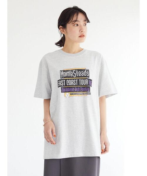 Green　Parks（グリーンパークス）の「■HOME STEADS ツアーTEE（Tシャツ/カットソー・レディース・グレー・FREE）」の2枚目の写真